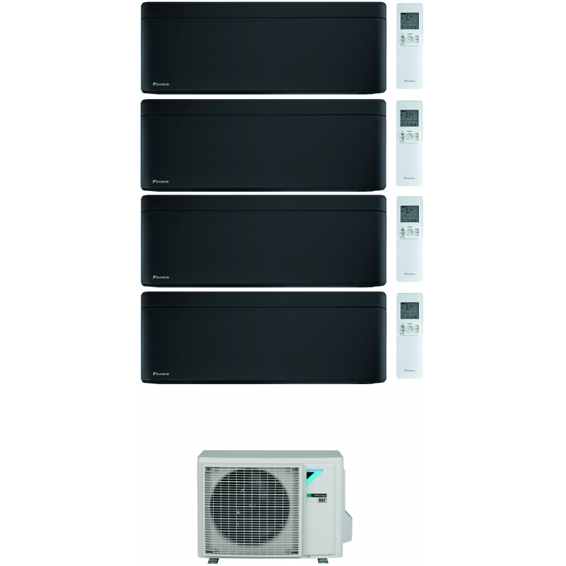 condizionatore daikin stylish total black wi fi quadri split 70009000900012000 btu inverter gas r 32 4mxm68n