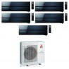 CONDIZIONATORE MITSUBISHI PENTA SPLIT KIRIGAMINE STYLE NERO 9000+9000+9000+12000+18000 BTU WIFI INVERTER MXZ-5F102VF A++