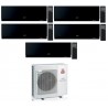 CONDIZIONATORE MITSUBISHI PENTA SPLIT KIRIGAMINE ZEN NERO 9000+9000+9000+15000+15000 BTU WIFI INVERTER MXZ-5F102VF A++