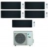 CONDIZIONATORE DAIKIN PENTA SPLIT STYLISH 7000+7000+9000+12000+12000 BTU TOTAL BLACK WIFI INVERTER 5MXM90N A+++