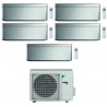 CONDIZIONATORE DAIKIN PENTA SPLIT STYLISH 7000+9000+9000+12000+15000 BTU SILVER WIFI INVERTER 5MXM90N A+++