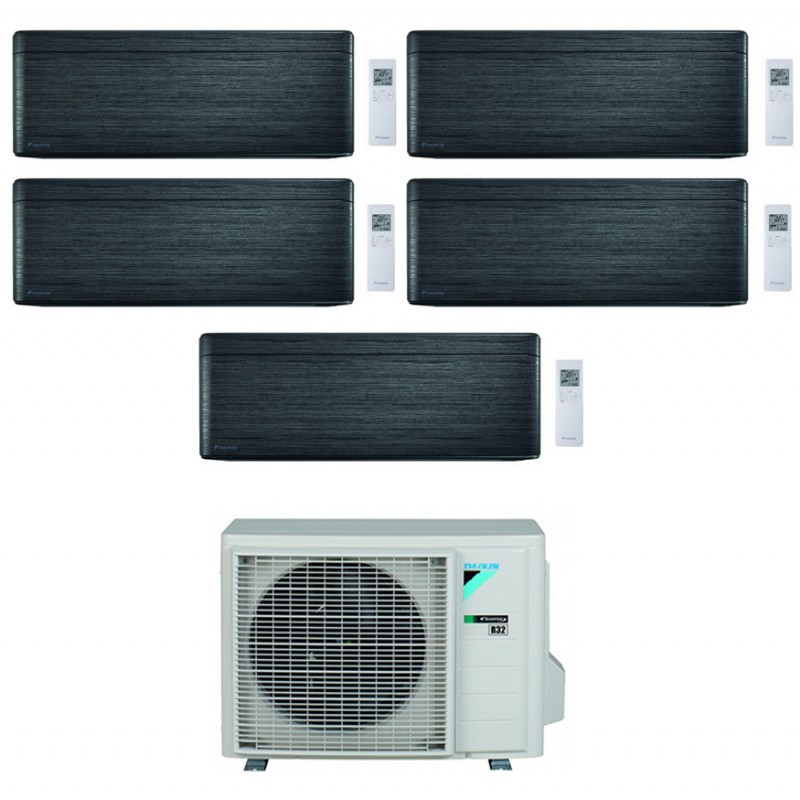 condizionatore daikin penta split stylish 7000700070001200018000 btu real blackwood wifi inverter 5mxm90n