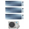 CONDIZIONATORE DAIKIN EMURA 3 TRIAL SPLIT 7000+9000+9000 BTU SILVER WIFI INVERTER 3MXM52N A+++