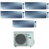 CONDIZIONATORE DAIKIN EMURA 3 PENTA SPLIT 7000+7000+12000+12000+15000 BTU SILVER WIFI INVERTER 5MXM90N A+++