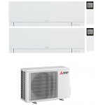 CONDIZIONATORE MITSUBISHI DUAL SPLIT KIRIGAMINE ZEN BIANCO 9000+18000 BTU WIFI INVERTER MXZ-3F68VF A++