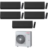 CONDIZIONATORE TOSHIBA PENTA SPLIT SHORAI EDGE BLACK 7000+7000+12000+12000+15000 BTU WIFI INVERTER RAS-5M34U2AVG-E A++