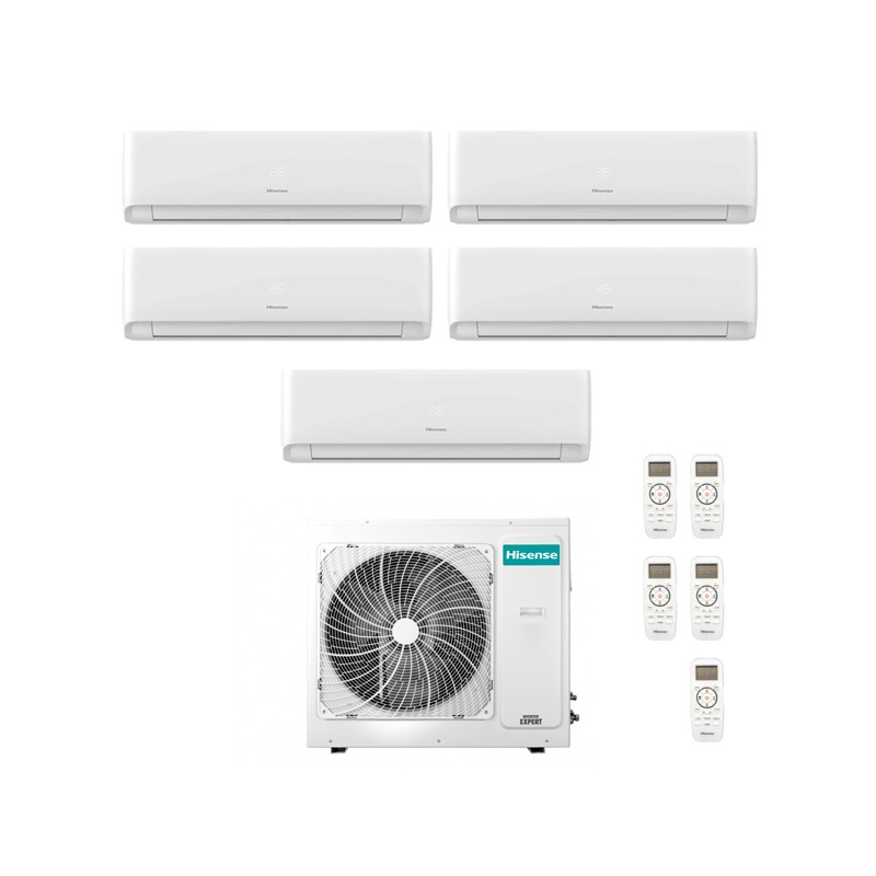 condizionatore hisense penta split ecosense 90009000900090009000 btu wifi inverter 5amw125u4rta