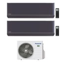 condizionatore panasonic dual split etherea grafite 70007000 btu wifi inverter cu 2z35tbe