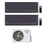 CONDIZIONATORE PANASONIC DUAL SPLIT ETHEREA GRAFITE 7000+7000 BTU WIFI INVERTER CU-2Z35TBE A+++