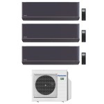 CONDIZIONATORE PANASONIC TRIAL SPLIT ETHEREA GRAFITE 7000+7000+15000 BTU WIFI INVERTER CU-3Z52TBE A+++