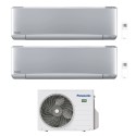 condizionatore panasonic dual split etherea silver 70007000 btu wifi inverter cu 2z35tbe