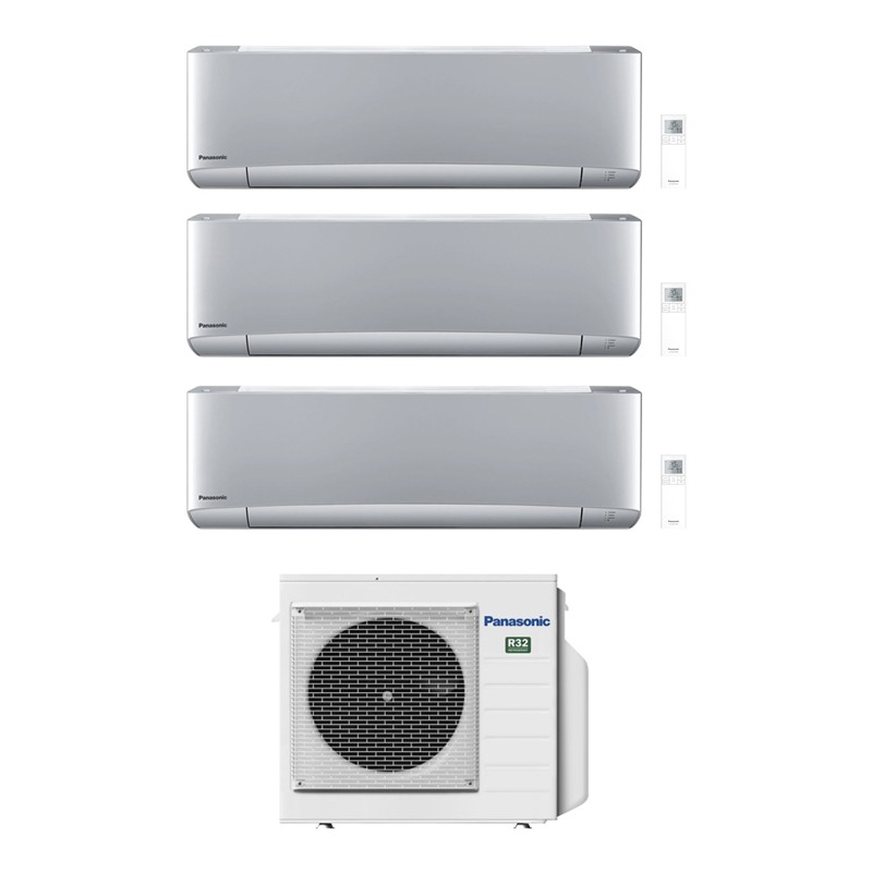 condizionatore panasonic trial split etherea silver 700070007000 btu wifi inverter cu 3z52tbe