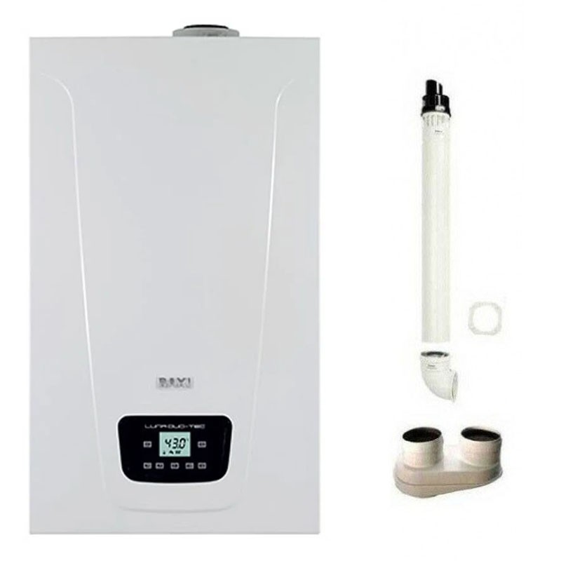 caldaia baxi luna duo tec e 33 kw a condensazione camera stagna metanogpl a7720027 kit fumi omaggio