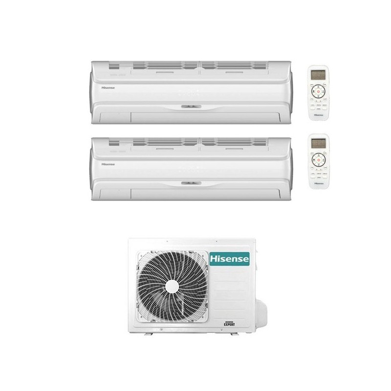 condizionatore hisense dual split silentium pro 900012000 btu wifi inverter 2amw42u4rgc a