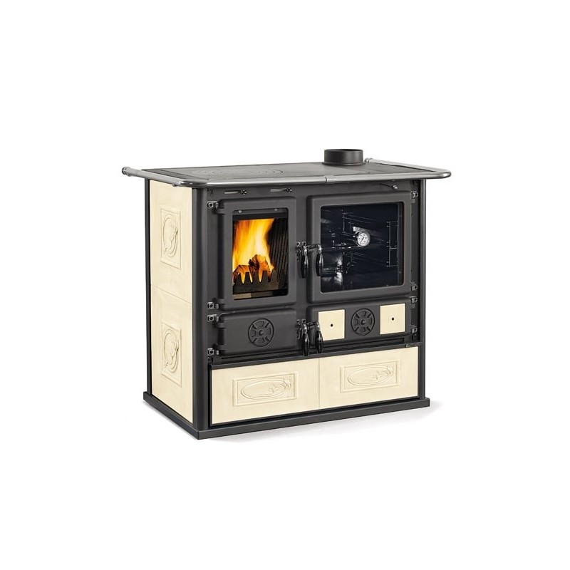 cucina a legna la nordica extraflame rosa 50 vst 88 kw colore liberty panna ad aria