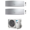 CONDIZIONATORE DAIKIN EMURA SILVER DUAL SPLIT 9000+12000 BTU WI-FI MONOSPLIT INVERTER R32 2MXM40A A+++