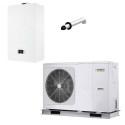 sistema pompa di calore ibrida beretta hybrid ciao x 25kw hydro unit chiller 80 kw monofase inverter con modulo idronico a