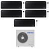 CONDIZIONATORE SAMSUNG PENTA SPLIT WINDFREE BLACK 7000+7000+7000+7000+7000 BTU WIFI INVERTER AJ100TXJ5KG/EU A++