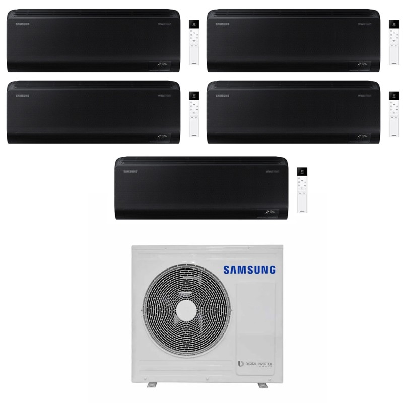 condizionatore samsung penta split windfree black 700070007000700012000 btu wifi inverter aj100txj5kg eu