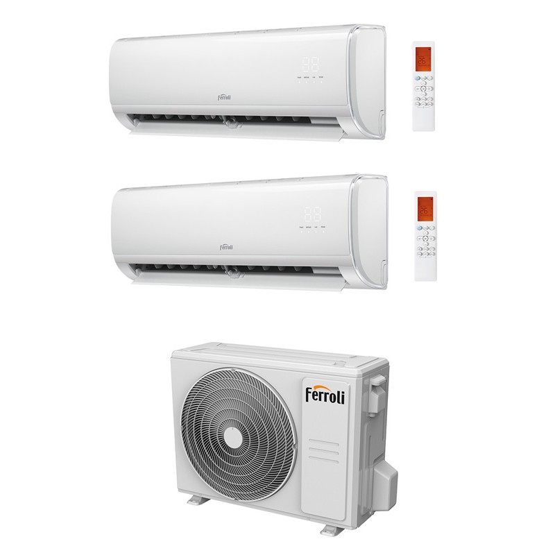 condizionatore ferroli dual split giada m 900018000 btu wifi inverter esterna 27 3 a