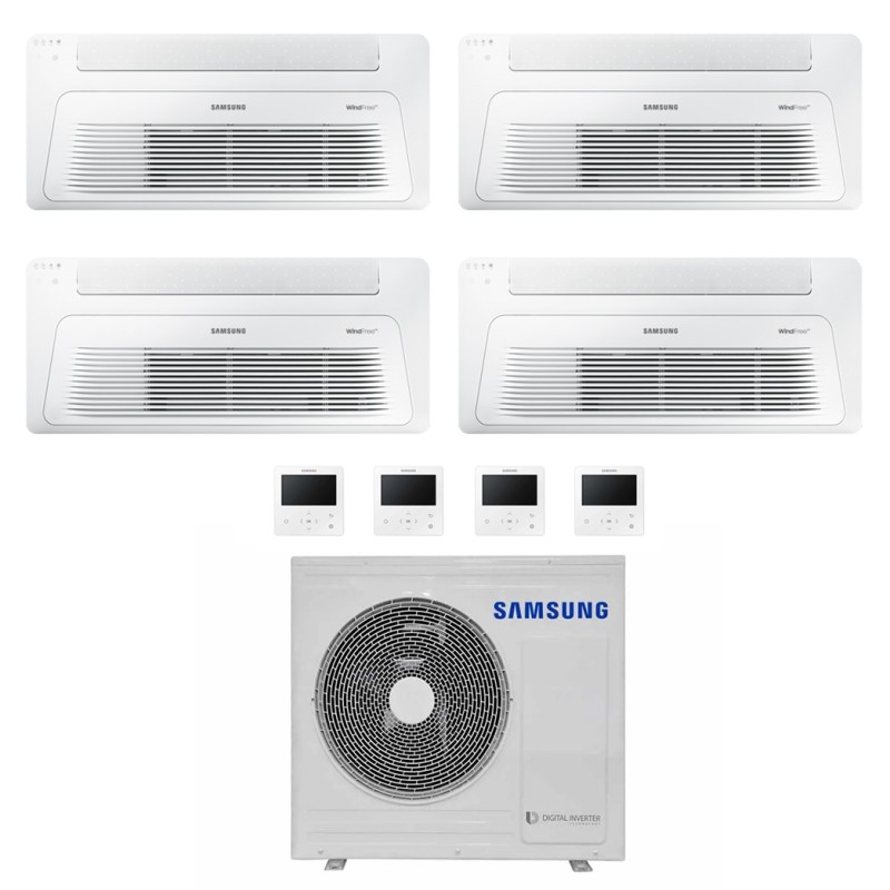 condizionatore samsung quadri split cassetta a 1 via windfree 900090001200012000 btu inverter aj080txj4kg eu