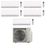 CONDIZIONATORE DAIKIN PENTA SPLIT COMFORA 7000+7000+7000+7000+9000 BTU WIFI INVERTER 5MXM90A A+++