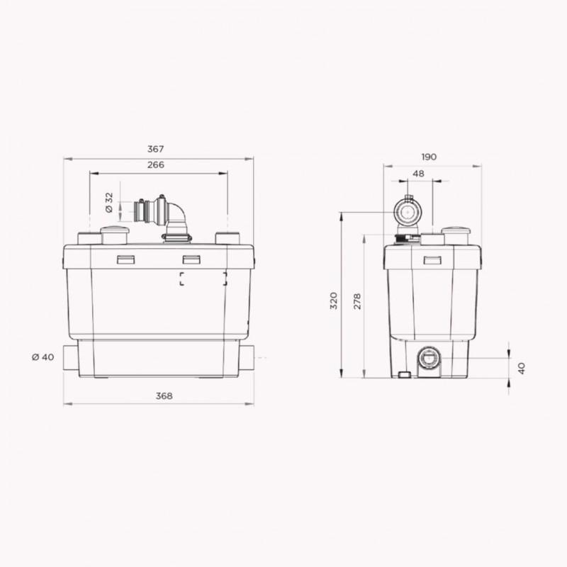 pompa di scarico per acque chiare sanitrit sfa sanispeed plus sds